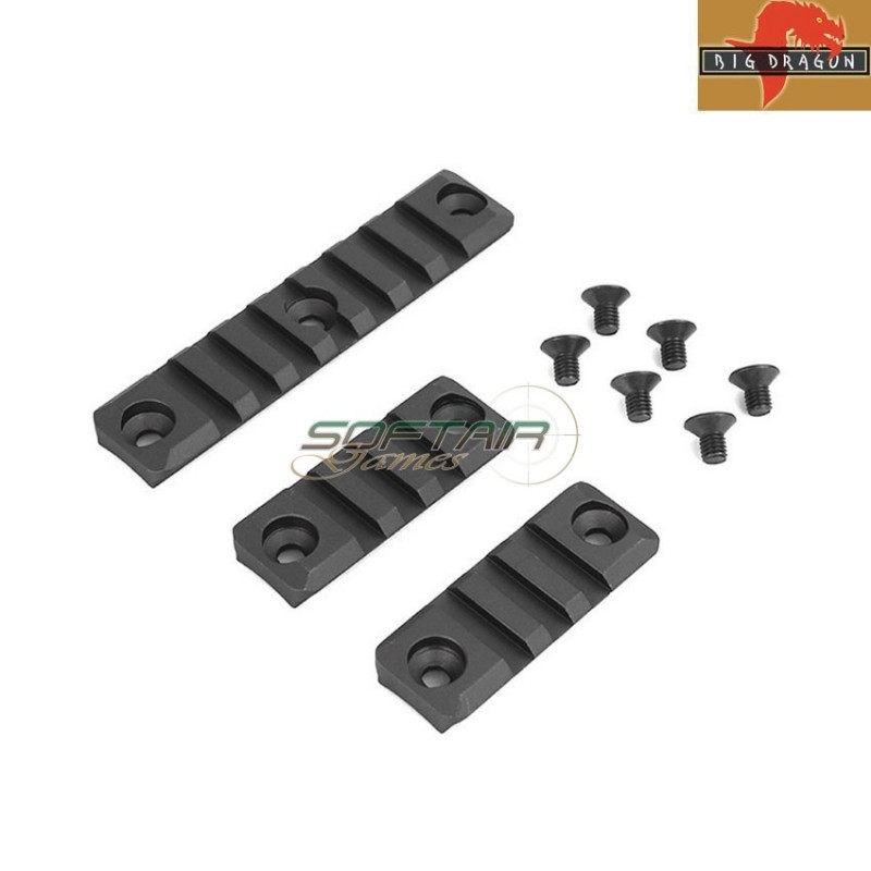 Set 3 pezzi black smr 416 geissele rail 20mm weaver big dragon (bd-4148)
