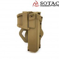 Fondina rigida dark earth glock per pistola con torcia/dot & senza sotac (sg-qt-001-de)