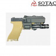 Fondina rigida dark earth glock per pistola con torcia/dot & senza sotac (sg-qt-001-de)