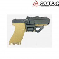Fondina rigida dark earth glock per pistola con torcia/dot & senza sotac (sg-qt-001-de)