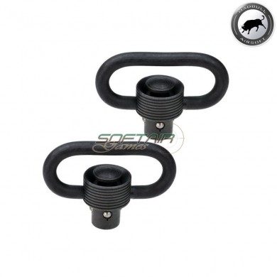 Set 2 Anelli cinghia black qd madbull (mb-sa-04)
