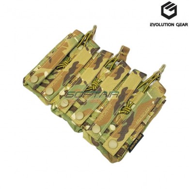 Triple Open Top 5.56 Pouch Multicam® Genuine Usa Evolution Gear® (evg-081-mc)