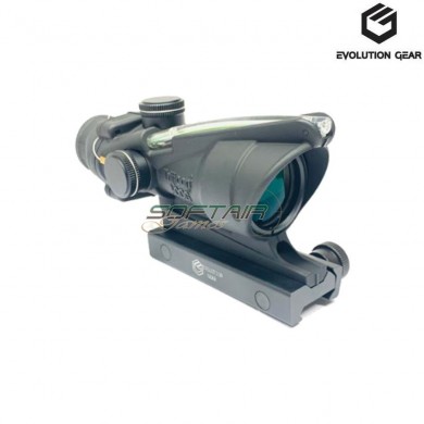 Acog black tri style 4x32 c/green fiber evolution gear® (EVG-025AC-GREEN)