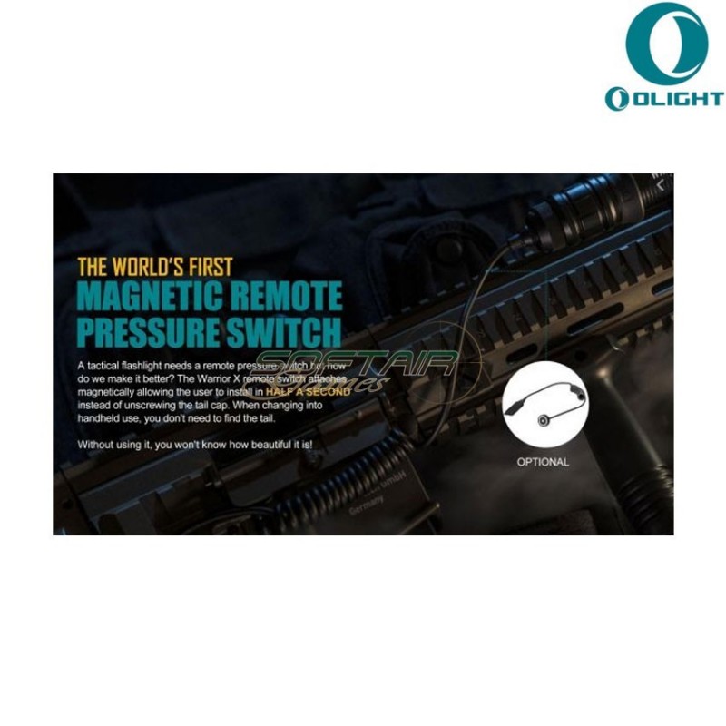 Black magnetic remote cable for M2R/M2R Pro/Warrior X/Warrior X Pro olight (ol-rwx)