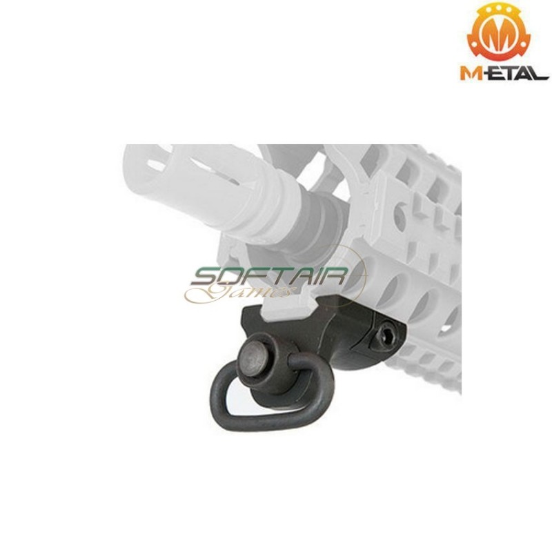 Hand stop black with sling ring QD metal® (me04008-bk)