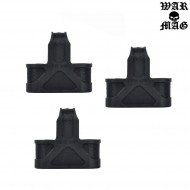 Set 3 Pieces Magazine Loop 5.56 M4/aug Black Warmag (wm-04001-bk-3)