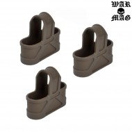 Set 3 Pieces Magazine Loop 5.56 M4/aug Dark Earth Warmag (wm-04001-de-3)