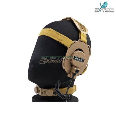 Cuffia Bowman Evo Iii dark earth con laringofono Z-tactical (z070-de)