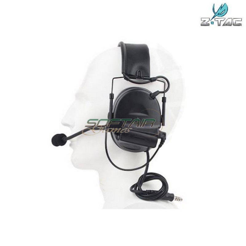 Cuffia/microfono Comtac Ii Black senza riduzione rumore Z-tactical (z151-bk)