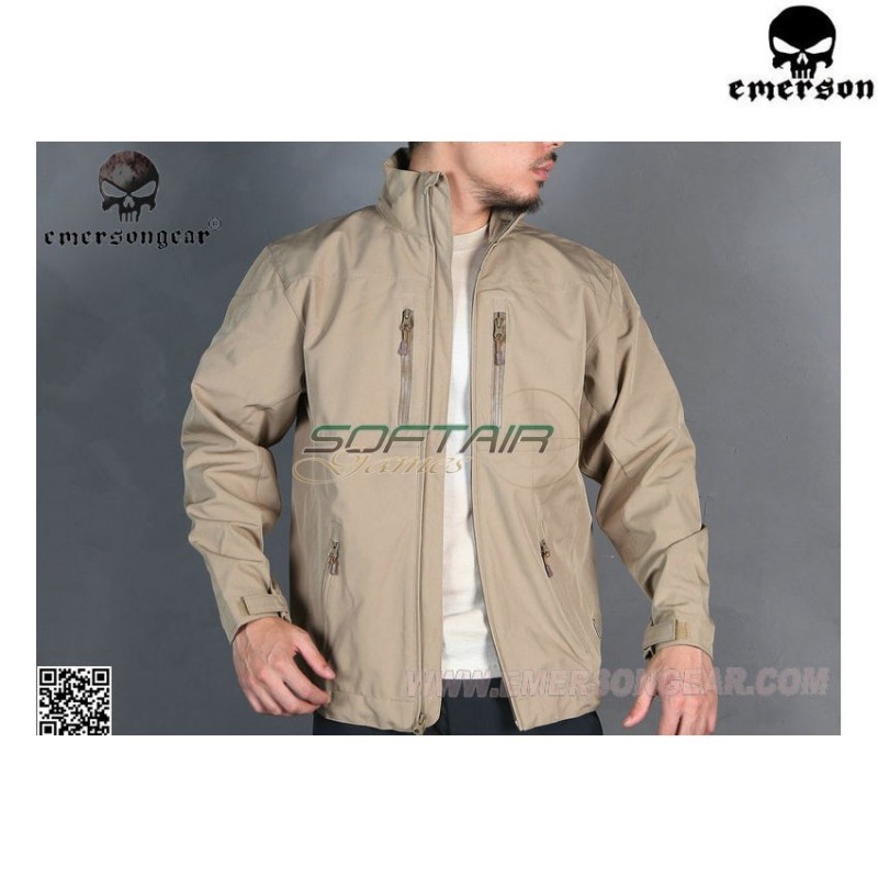 Softshell windbreaker jacket dark earth emerson (em6810d)