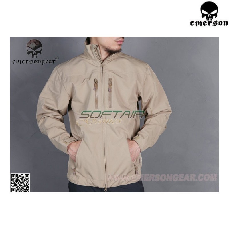Softshell windbreaker jacket dark earth emerson (em6810d)