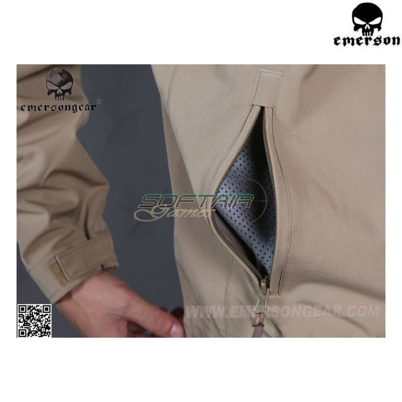 Softshell windbreaker jacket dark earth emerson (em6810d)