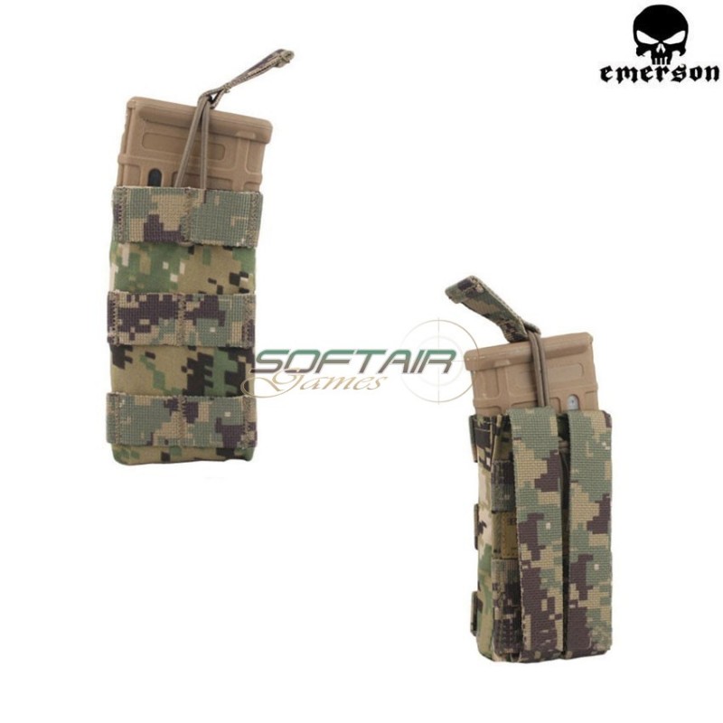 Single 5.56 Open Top Magazine Pouch Aor2 Emerson (em6353f)