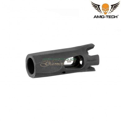 Flash hider battlearms thumper black 14mm ccw amo-tech® (amt-h111-bk)