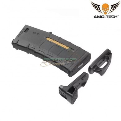 Caricatore monofilare 120bb aeg m4/ar-15 black c/dummy ammo kit B amo-tech® (amt-as.i034-kitb-bk)
