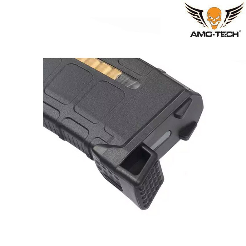 Caricatore monofilare 120bb aeg m4/ar-15 black c/dummy ammo kit B amo-tech® (amt-as.i034-kitb-bk)