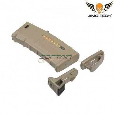 Caricatore monofilare 120bb aeg m4/ar-15 dark earth c/dummy ammo kit B amo-tech® (amt-as.i034-kitb-de)
