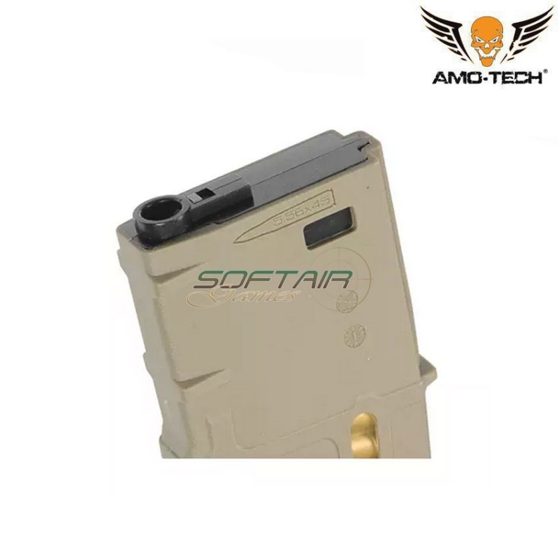 Mid-cap magazine 120bb aeg m4/ar-15 dark earth w/dummy ammo kit B amo-tech® (amt-as.i034-kitb-de)