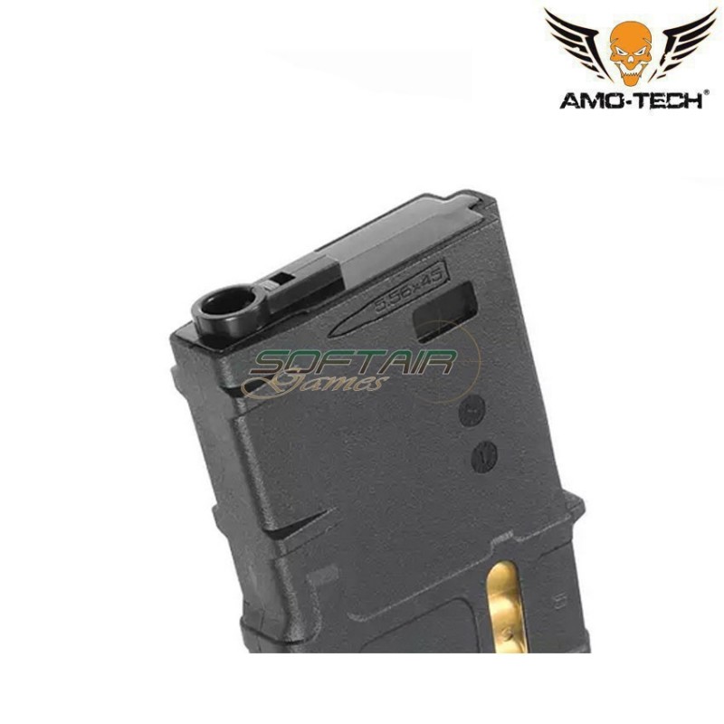 Set 5 pezzi Caricatori monofilari 120bb aeg m4/ar-15 black c/dummy ammo kit B amo-tech® (amt-as.i034-kitb-bk-5)