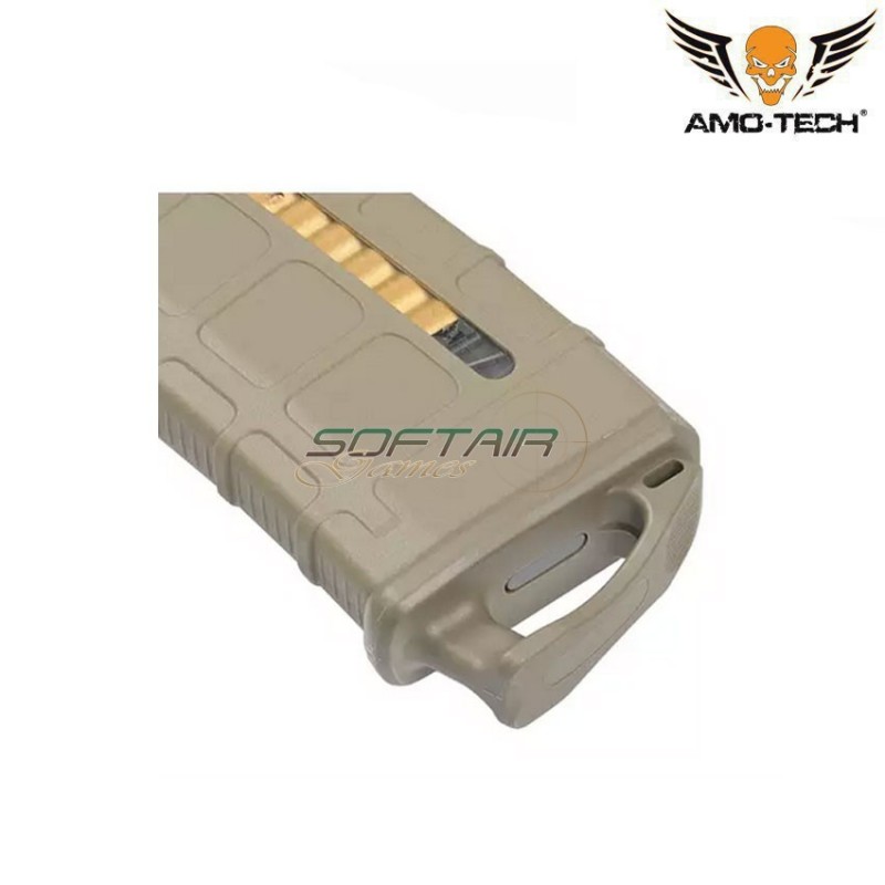 Set 5 pieces Mid-caps magazines 120bb aeg m4/ar-15 dark earth w/dummy ammo kit B amo-tech® (amt-as.i034-kitb-de-5)