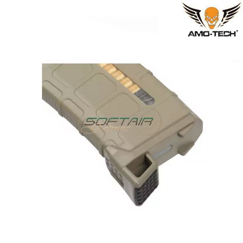 Set 5 pezzi Caricatori monofilari 120bb aeg m4/ar-15 dark earth c/dummy ammo kit B amo-tech® (amt-as.i034-kitb-de-5)