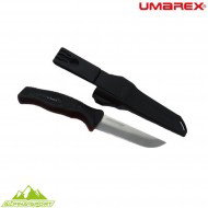 Ancho black fixed blade knife with hard case alpina sport umarex (um-5.0998.4-bk)