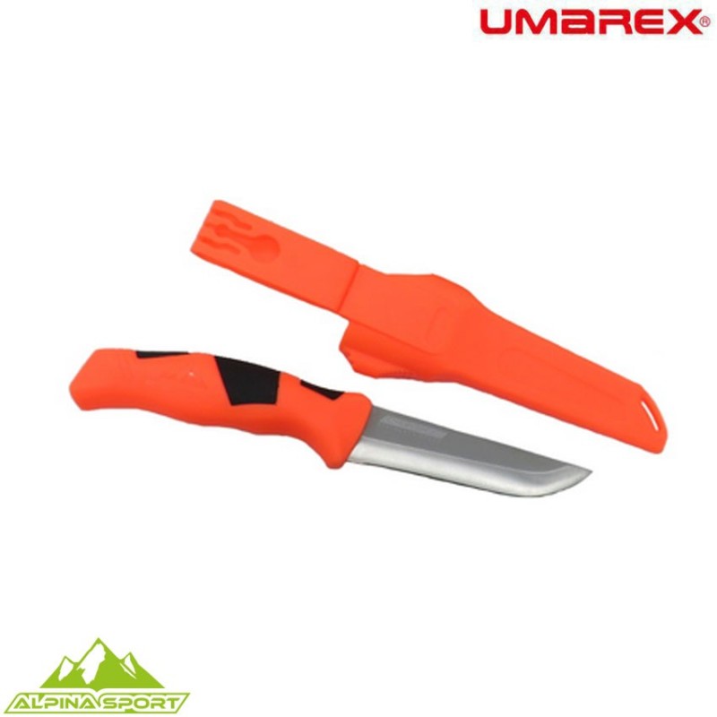 Coltello lama fissa ancho orange con custodia rigida alpina sport umarex (um-5.0998.4-or)