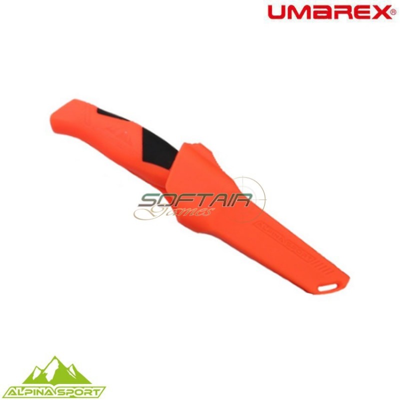 Coltello lama fissa ancho orange con custodia rigida alpina sport umarex (um-5.0998.4-or)
