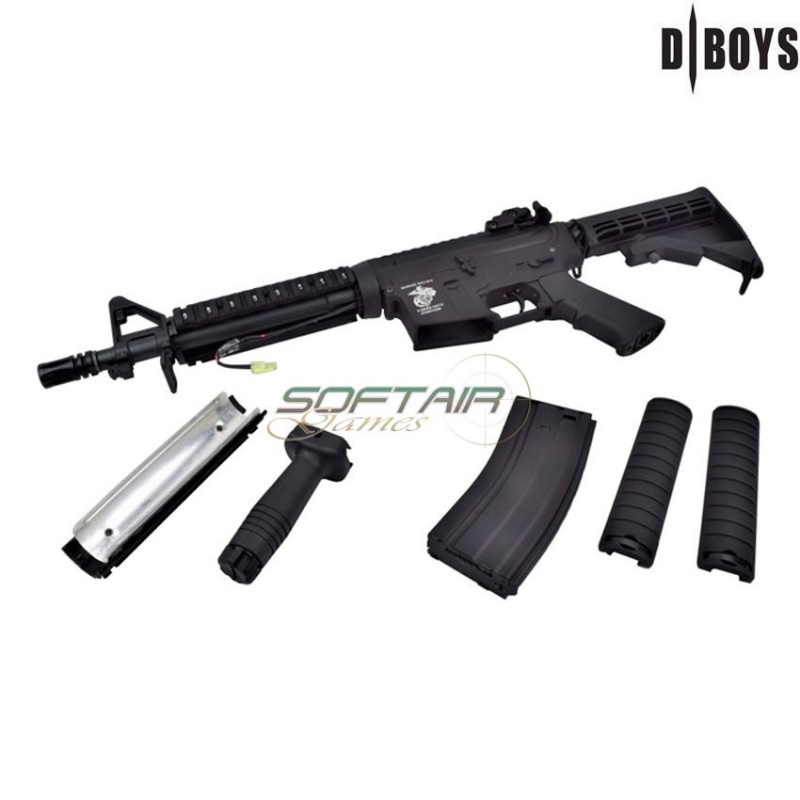 Fucile elettrico m4 cqbr ris metal version black dboys (5781m)