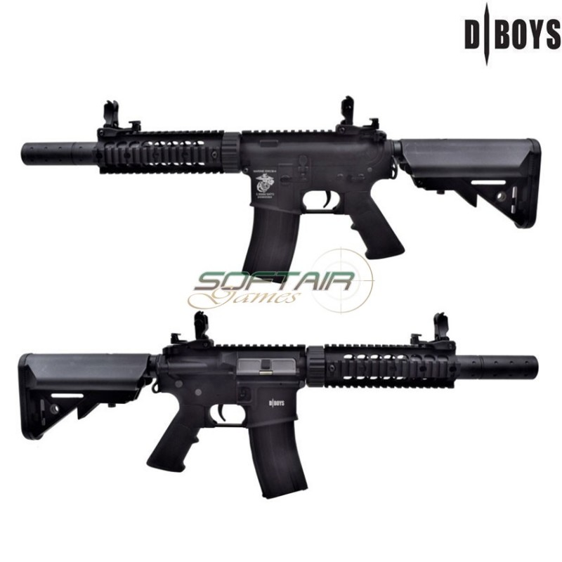 Fucile elettrico m4 silenced metal version black dboys (3881m)
