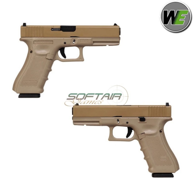 Gas pistol glock G17 Gen.4 MOS w/rmr tan blowback we (we-we00458-mos)