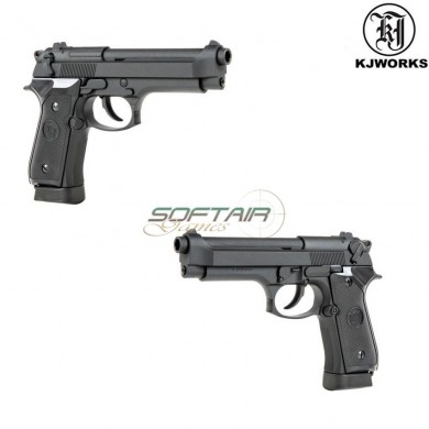 Pistola Al Co2 M9/m92f Beretta Scarrellante Black Kjworks (kj-005345)