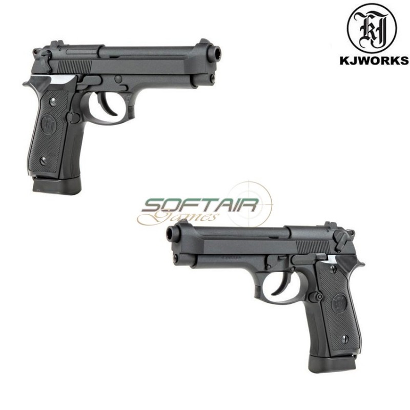 Pistola Al Co2 M9/m92f Beretta Scarrellante Black Kjworks (kj-005345)