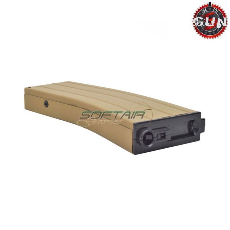 Hi-cap metal flash magazine 360bb dark earth for m4 gun five (gf-mg-015-de)