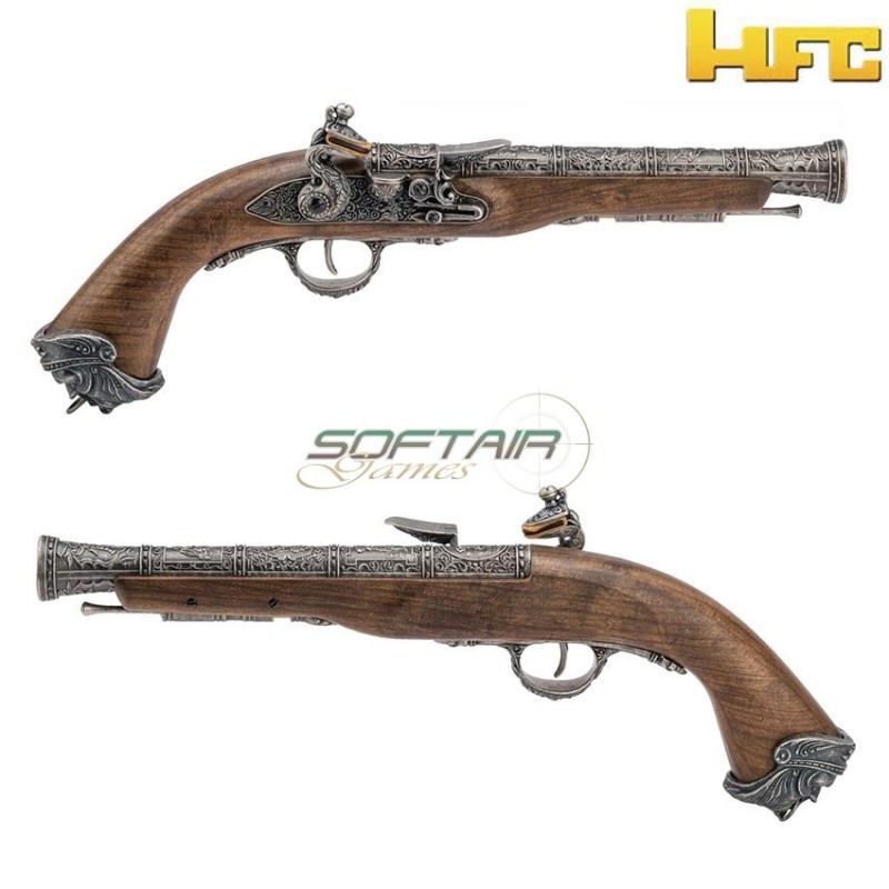Pistola a co2 pirate flintlock 18th century silver hfc (hfc-hg502silv-co2)