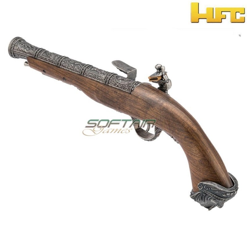 Co2 pistol pirate flintlock 18th century silver hfc (hfc-hg502silv-co2)