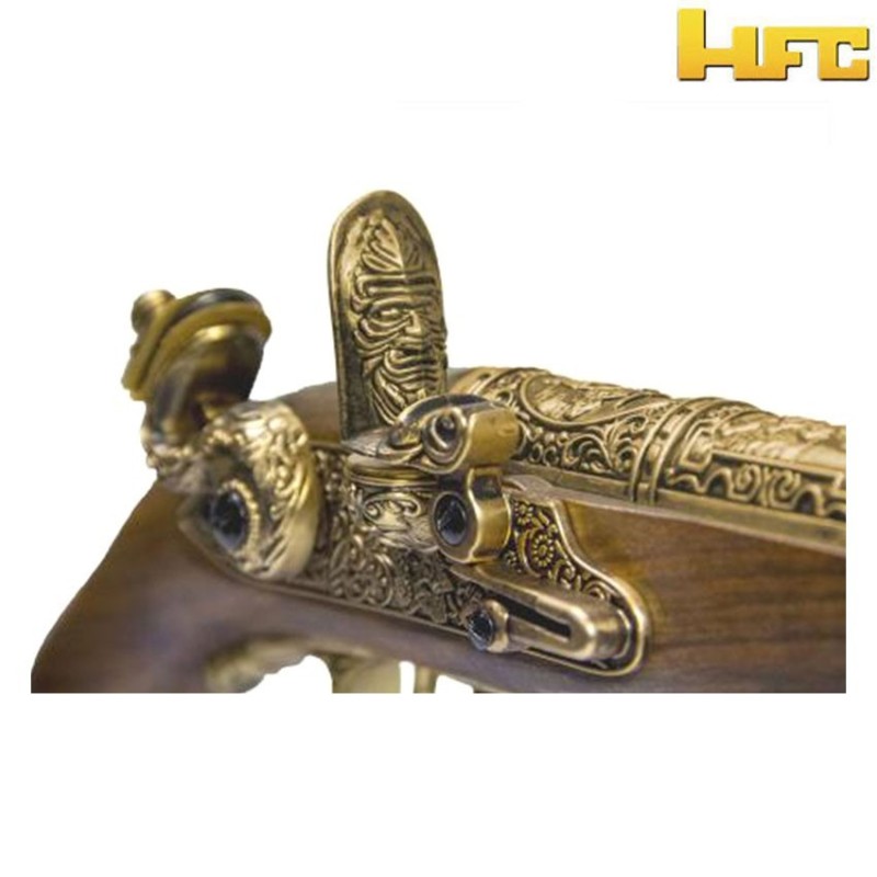 Pistola a co2 pirate flintlock 18th century gold hfc (hfc-hg502gold-co2)