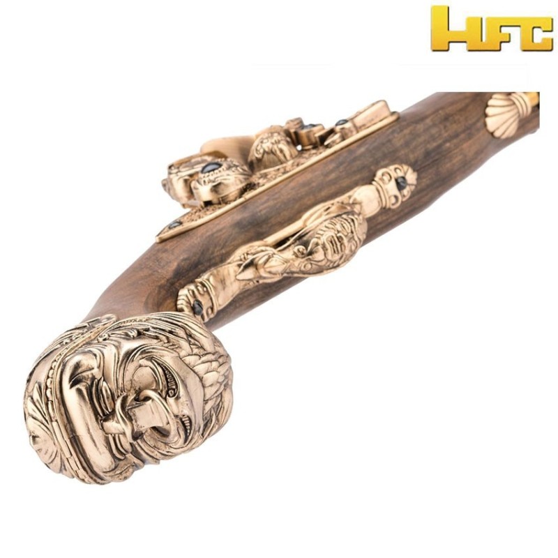 Pistola a co2 pirate flintlock 18th century gold hfc (hfc-hg502gold-co2)