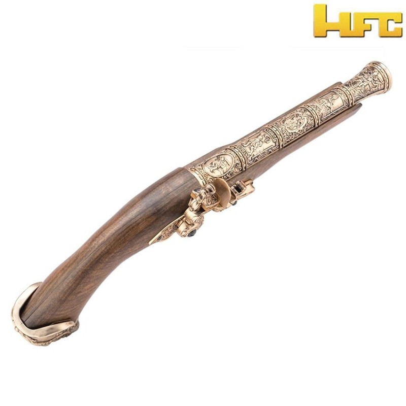 Pistola a co2 pirate flintlock 18th century gold hfc (hfc-hg502gold-co2)
