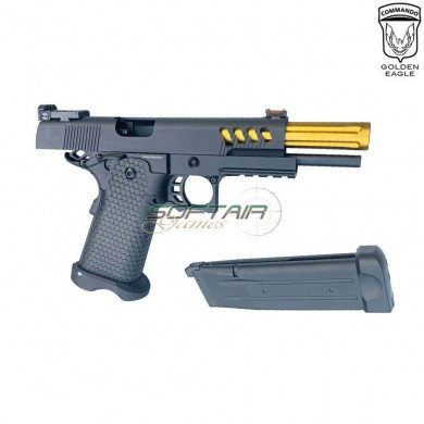 Pistola a gas HEX CUT style 3335 hi-capa 5.1 custom series black/gold golden eagle (ge-111181)