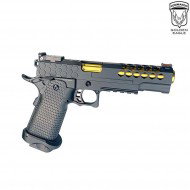 Pistola a gas HEX CUT style 3339 hi-capa 5.1 custom series black/gold golden eagle (ge-111184)