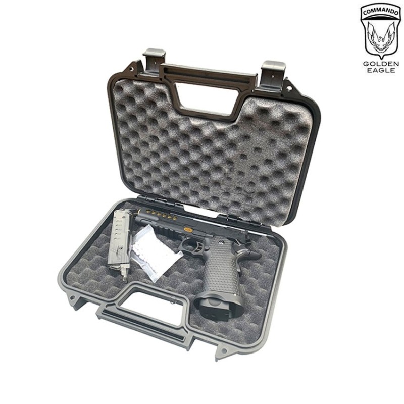 Gas pistol HEX CUT style 3339 hi-capa 5.1 custom series black/gold golden eagle (ge-111184)
