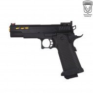 Pistola a gas HEX CUT style 3332 hi-capa 5.1 custom series black/gold golden eagle (ge-111180)