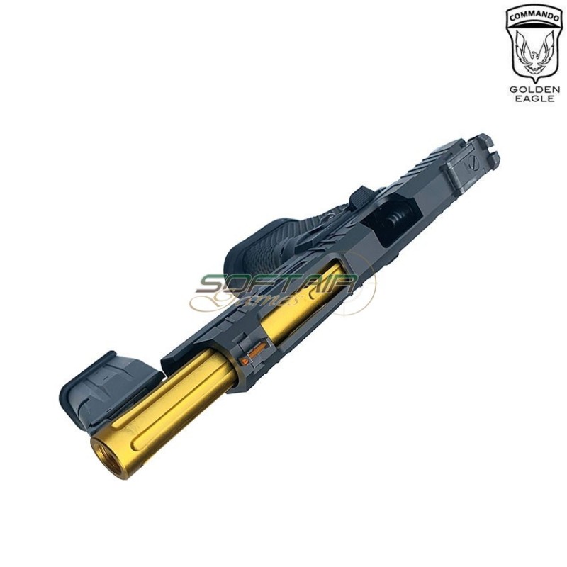 Pistola a gas HEX CUT style 3336 hi-capa 5.1 custom series black/gold golden eagle (ge-111182)