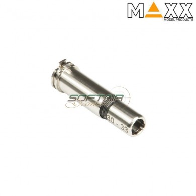 Cnc titanium regolabile spingipallino 30mm - 33mm per aeg maxx model (mx-noz3033tn)