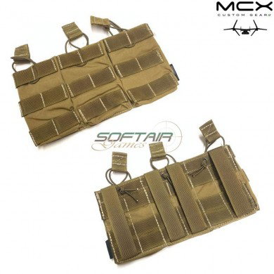 Tasca tripla caricatori m4 5.56mm coyote brown mcx custom gear (ocg-26-cb)