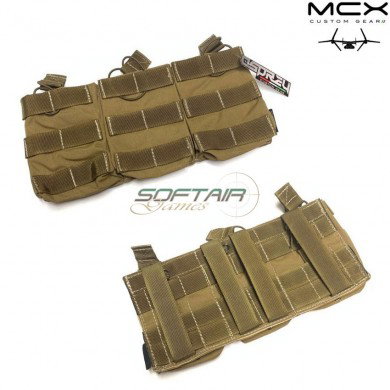 Tasca tripla caricatori 417 7.62mm coyote brown mcx custom gear (ocg-25-cb)