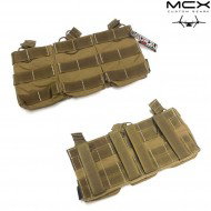 Triple magazine pouch 417 7.62mm coyote brown mcx custom gear (ocg-25-cb)