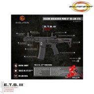 Fucile elettrico Recon Breacher PDW 6'' LC ets black evolution airsoft (ea-eh16ar-ets)