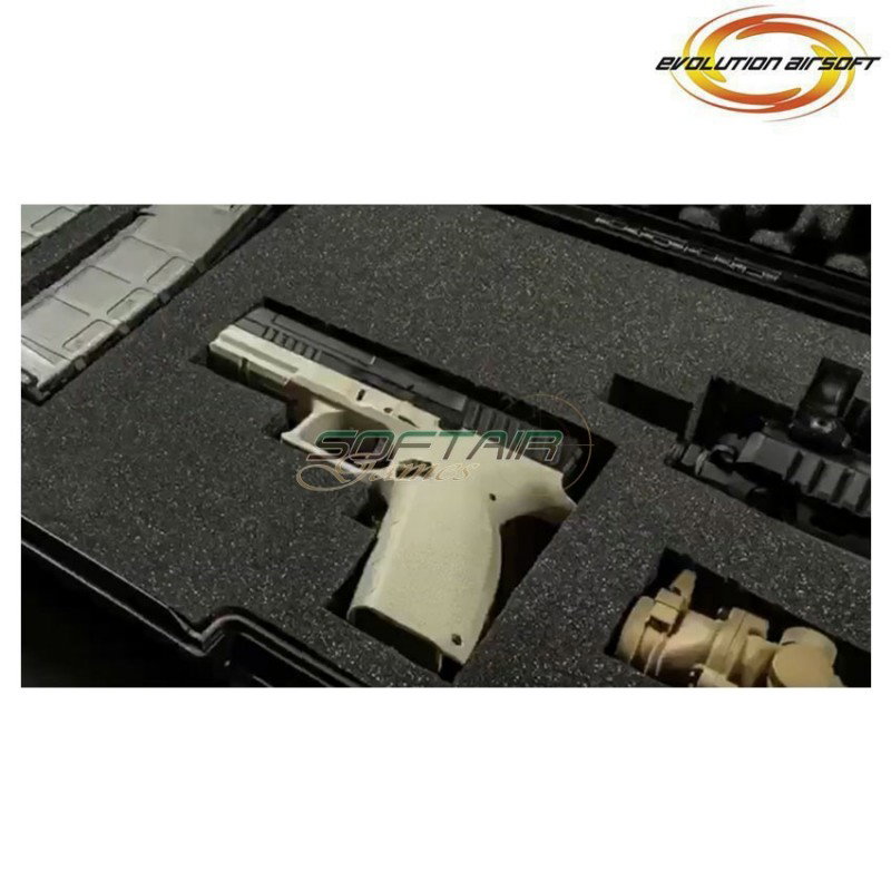 Custodia rigida PNP black large con ruote 117,5x29x12 evolution airsoft (ea-ea0504rc)